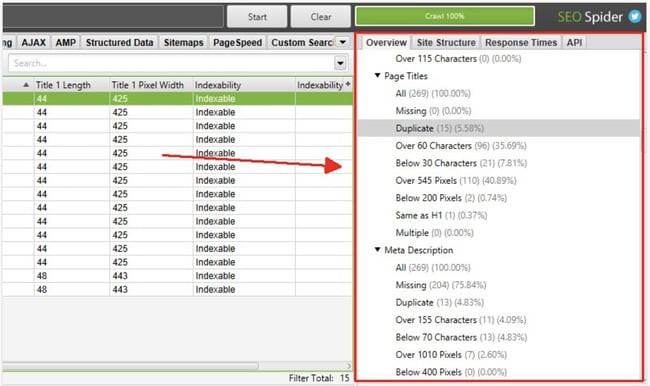 Web crawling tools Screaming Frog